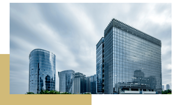 Modern commercial buildings